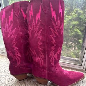 Authentic pink cowboy boots